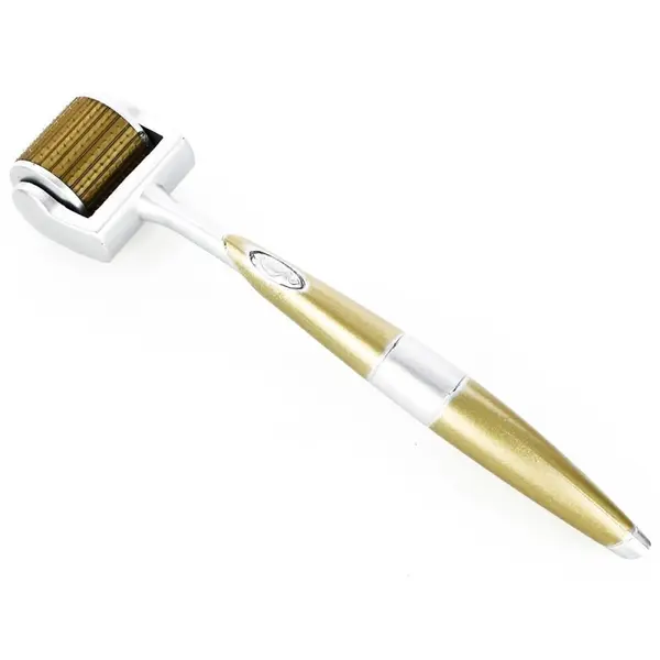 Dermaroller, Rola Dermatologica pentru Riduri, Vergeturi, Cicatrici, Caderea Parului, 192 ace din Titan, adancime 1.50mm