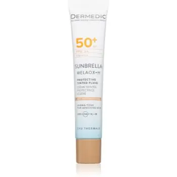 Dermedic Sunbrella Protective Tinted Fluid crema de fata cu efect de protectie SPF 50+