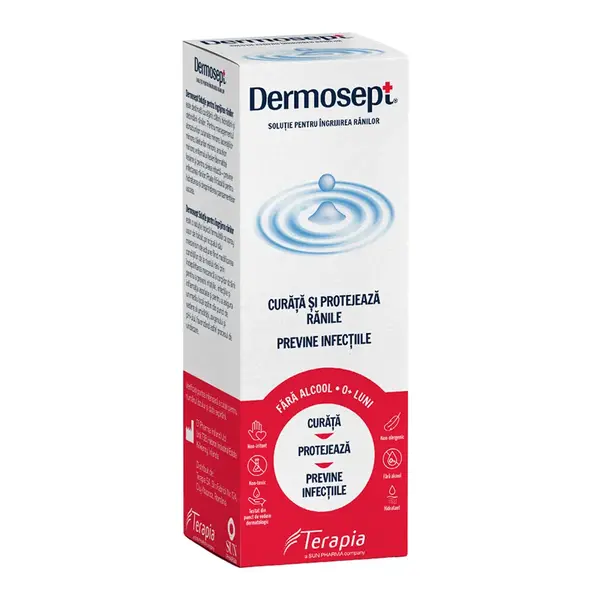 Dermosept Solutie pentru ingrijirea ranilor 250ml Terapia