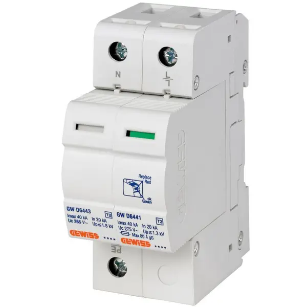 Descarcator LST - SPD 1P+N 12,5KA Tip 1+2 Gewiss GWD6401
