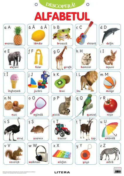 Descopera! Alfabetul limbii romane (planse educationale)