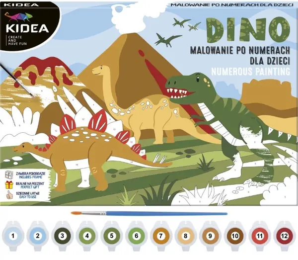 Desen de numere Kidea - Dinozauri
