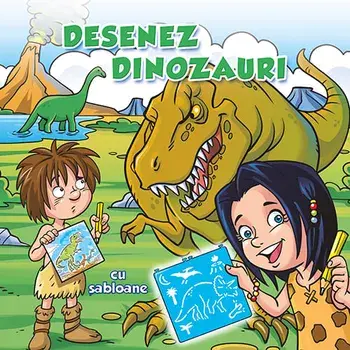 Desenez dinozauri. Cu sabloane/***