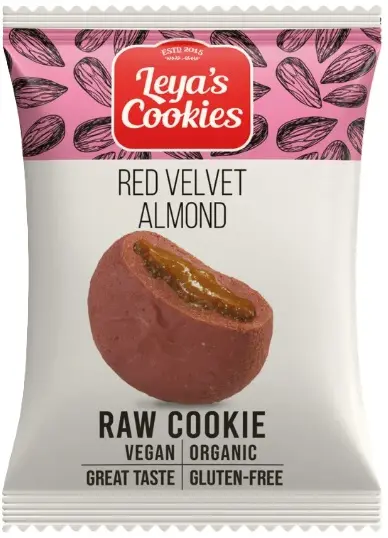 Desert organic, catifea roșie și migdale, 25 g, Leya