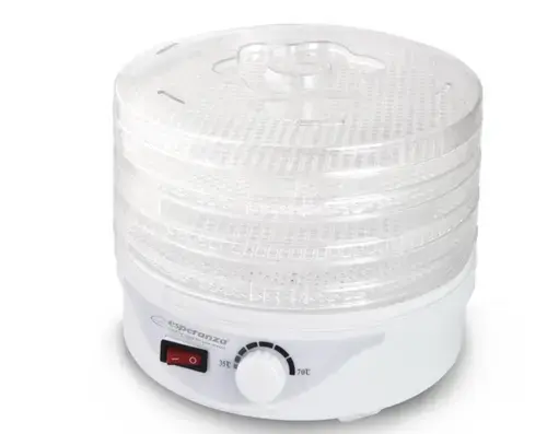 Deshidrator de fructe ESPERANZA DELICATESSE, 250W, 5 nivele (Alb)
