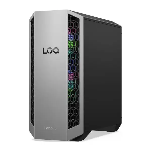 Desktop PC Gaming Lenovo LOQ Tower 26ADR10 91DF007RRM, AMD Ryzen 7 8745HX, 32 GB RAM DDR5, 1 TB SSD, NVIDIA GeForce RTX 5060, Fara Sistem de operare, Negru/Argintiu