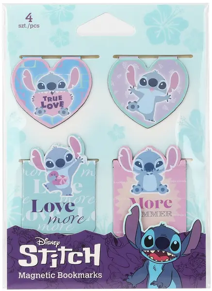 Despărțitoare de cărți magnetice Cool Pack Disney - Stitch 1, 4 buc