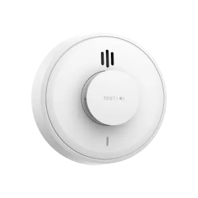 Detector Dahua de incendiu wireless clasa A1, 5465C, interconectare pana la 24 dispozitive, alarma >85 dB, control IR, avertizare baterie scazuta, HY-HT10A-R8