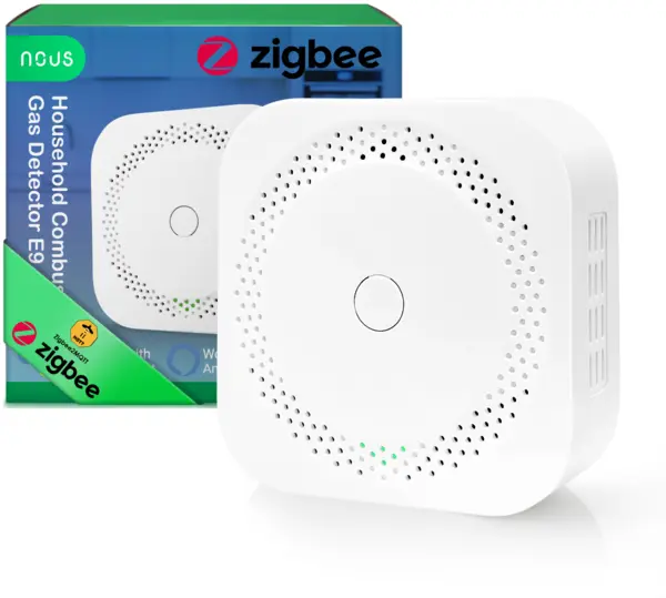 detector scurgeri de gaz smart nous e9, zigbee 3.0, compatibil alexa google assistant