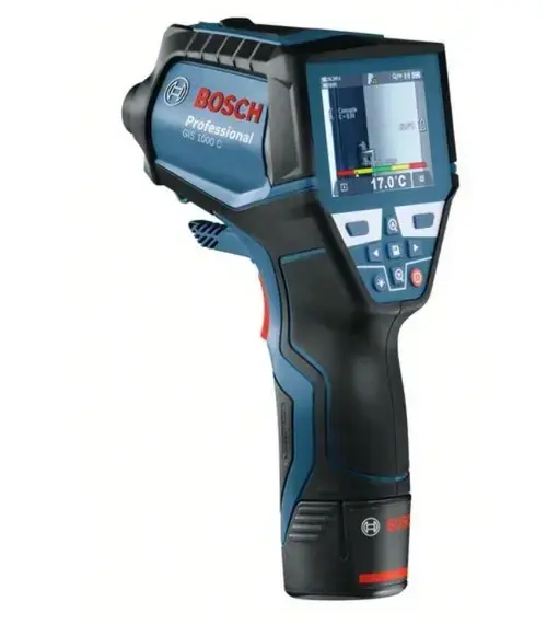 Detector termic Bosch Professional GIS 1000 C, 1000°C, precizie +/- 1°C, ecran TFT LCD