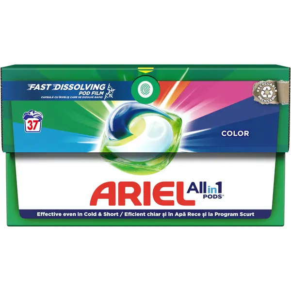 Detergent Automat Capsule Ariel Pods Color & Style, 37 spalari