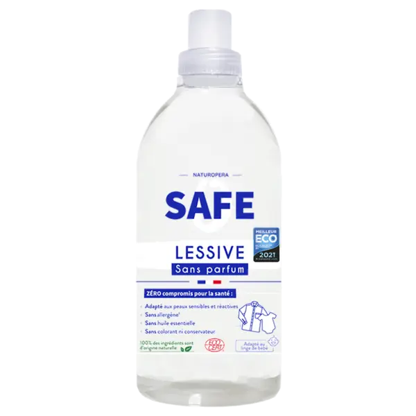 Detergent bio pentru rufe fara parfum sau alergeni, 1l, Safe