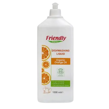 Detergent de vase manual cu portocale, 1000ml, Friendly Organic