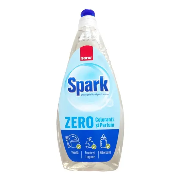 Detergent de Vase Sano Spark, Rezerva Picurator, fara Coloranti si Parfumanti, 500 ml