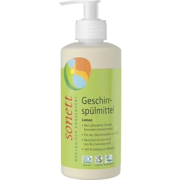 Detergent ecologic pentru spalat vase cu lamaie - 300 ml