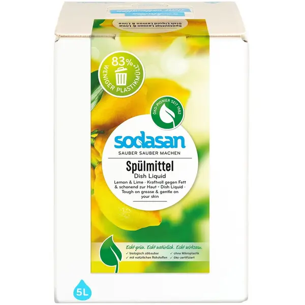 Detergent Lichid de Vase cu Lamaie si Lime Bag-in-Box 5L