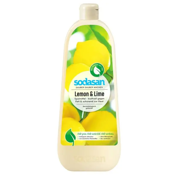 Detergent lichid de vase cu lamaie si lime rezerva - 1 L