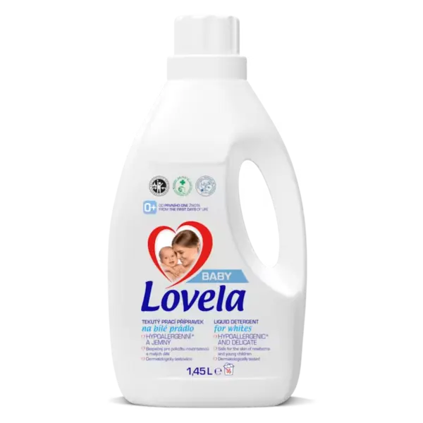 Detergent lichid pentru rufe albe, 1.45 litri, Lovela Baby