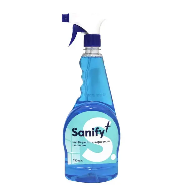 Detergent pentru geamuri Sanify cu pulverizator 750 ml Detergent pentru geamuri Sanify cu pulverizator 750 ml