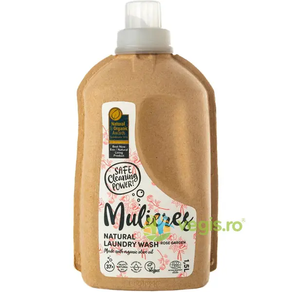 Detergent pentru Rufe cu 99% Ingrediente Naturale Rose Garden 1.5L
