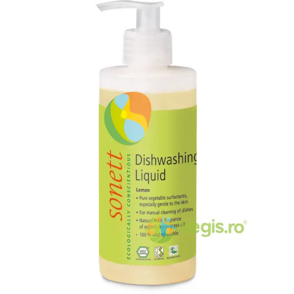 Detergent Pentru Spalat Vase Lamaie Bio 300ml