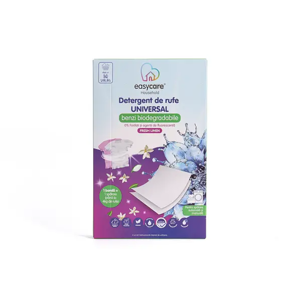 Detergent universal de rufe Easycare Household benzi biodegradabile Fresh Linen 80 benzi