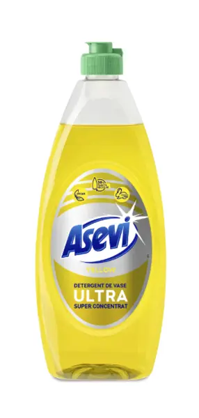 Detergent vase concetrat 650 ml Asevi Ultra yellow Detergent vase concetrat 650 ml Asevi Ultra yellow