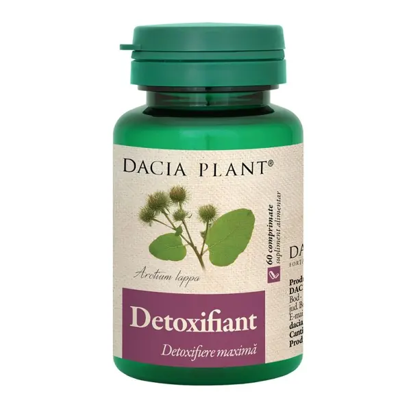 Detoxifiant cu Rol in Eliminarea Lichidelor Retinute in Exces in Corp, 60 comprimate, Dacia Plant