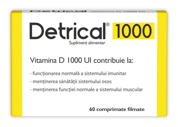 Detrical vitamina D 1000 UI, 60 comprimate, Zdrovit