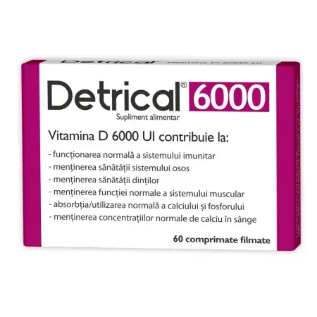 Detrical Vitamina D 6000UI, Zdrovit | 60 comprimate
