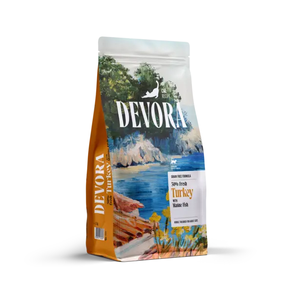 DEVORA GRAIN-FREE CAT ADULT STERILISED CURCAN SI HERING 2KG