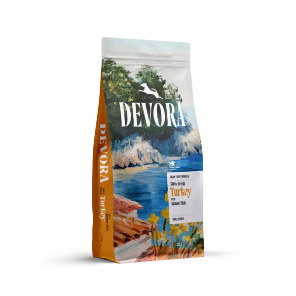 DEVORA STARTER & PUPPY GF MINI CURCAN CU HERING 7.5KG