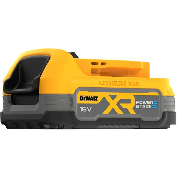 Dewalt Acumulator Li-Ion compact Powerstack DeWALT DCBP034 XR 18V 1.7 Ah compatibilitate multipla, indicator nivel de incarcare, compatibil cu toate uneltele electrice DeWALT 18V XR, Negru-Galben