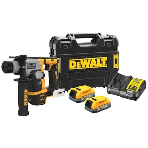 Dewalt Ciocan rotopercutor profesional pe acumulator DeWALT DCH172E2T, SDS-Plus, 18V XR, motor fara perii, 1.4 J, 1060 RPM, 4980 BPM, 2x acumulator Li-Ion 1.7 Ah POWERSTACK, diametru maxim 16mm, incarcator rapid