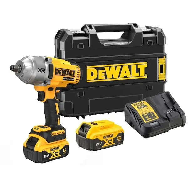 Dewalt DeWALT - Masina de insurubat cu impact 1355Nm, patrat 1/2, cu 2 acumulatori 18V, 5.0Ah, incarcator, valiza [DCF900P2T-QW]