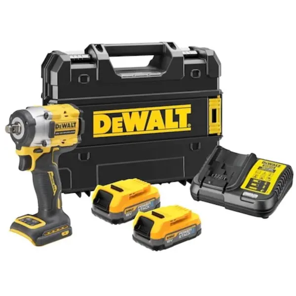 Dewalt Masina compacta de insurubat cu impact pe acumulator DeWALT DCF921E2T, 18V XR, brushless, 1/2 inch patrat, 406 Nm, 2x acumulator Li-Ion 1.7 Ah POWERSTACK, 4 moduri de lucru, cutie, incarcator rapid