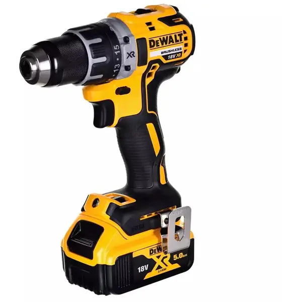 Dewalt Masina de gaurit-insurubat DeWalt DCD791P3A, cu mandrina ,18 V, 27 Nm, 70 Nm, 3 x 5 Ah acumulatori + incarcator, geanta transport, Negru-Galben