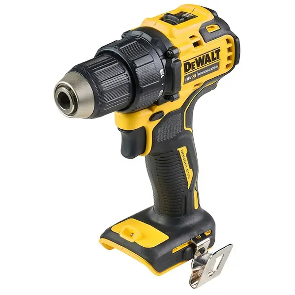 Dewalt Masina de gaurit si insurubat (bormasina) pe acumulator DeWALT DCD708N-XJ, 18V XR, motor fara perii, 2 viteze, 1650 RPM, mandrina 13 mm, capacitate gaurire metal 13 mm, lemn 30 mm, lungime 160 mm, greutate 1.1 kg, fara acumulator/incarcator