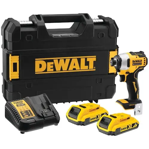 Dewalt Masina de gaurit si insurubat compacta cu impact de 18 V XR cu motor fara perii - 2 X 2 Ah