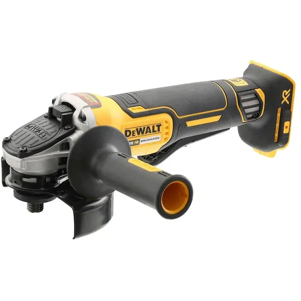 Dewalt Polizor unghiular (flex) pe acumulator DeWALT DCG413N, 18V, Motor fara perii, Viteza 7000 RPM, Diametru disc 115 mm, Sistem prindere M14, Frana electronica, Ambreiaj electronic, Profil ingust, Deflector de praf pentru protectie motor, fara incarca
