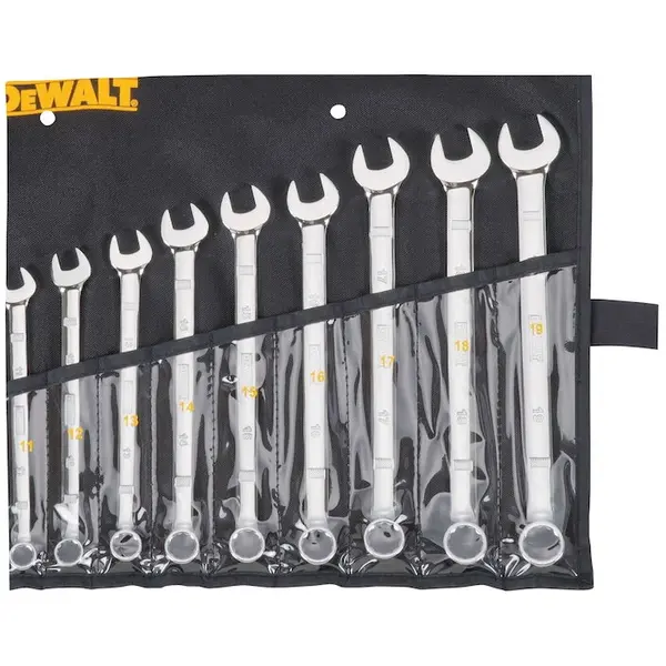Dewalt Set 10 chei combinate metrice DeWALT DWMT19227-1, design cu maner lung pentru cuplu si acces extins, aderenta sporita, finisaj cromat complet, tehnologie DirectTorque pentru prevenirea rotunjirii suruburilor