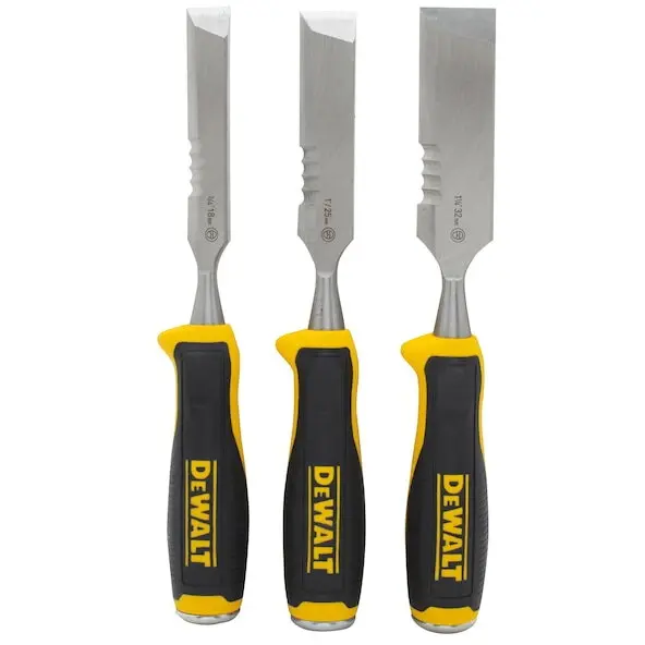 Dewalt Set 3 dalti DeWALT DWHT0-16148, cap intarit si suprafata laterala marita, margine zimtata pentru demolare si razuire, lame din otel crom-carbon, maner curbat, 18/25/32 mm