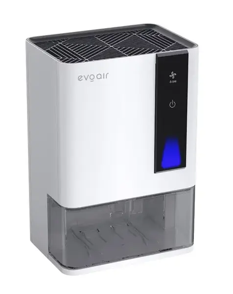 Dezumidificator Evoair HIDRY PLUS, 900ml/24h, Lumina ambientala in 7 culori, Rezervor 1.9l, 3 Viteze, Functie Auto Dezghetare (Alb)