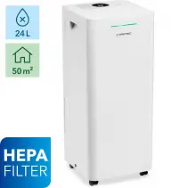 Dezumidificator si Purificator de aer TROTEC TTK 64 HEPA, 24 l/zi, 130 m3/h, Senzor umiditate, Filtru HEPA, Higrostat