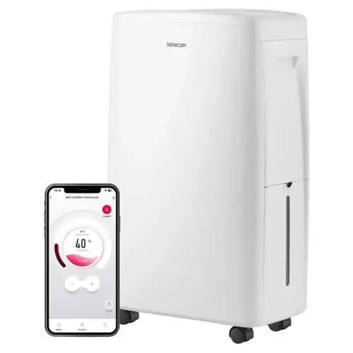 Dezumidificator Smart Portabil Sencor SDH1028WH, 235 W, Pentru camere 18-35 mp, Timer, 10 l/zi (Alb)