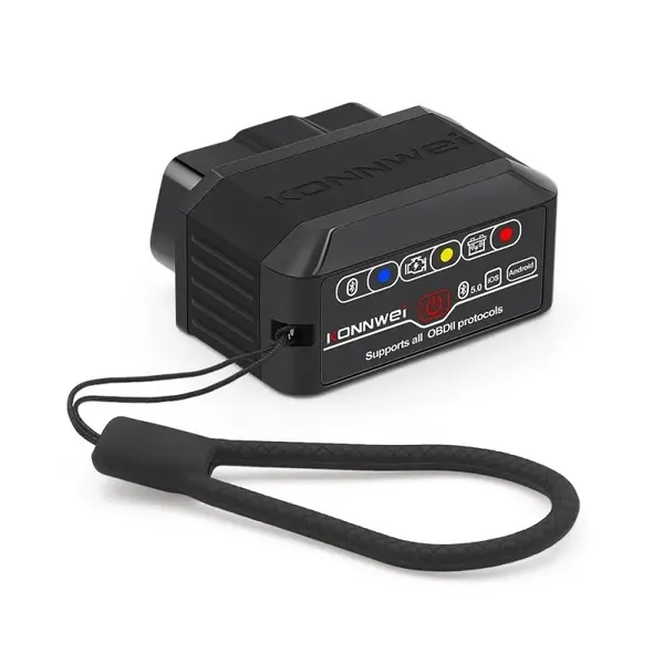 Diagnoza Auto OBD2 KONNWEI KW906, Bluetooth 5.0, Buton ON-OFF, Compatibil Android IOS, ELM 327 OBDII, Negru
