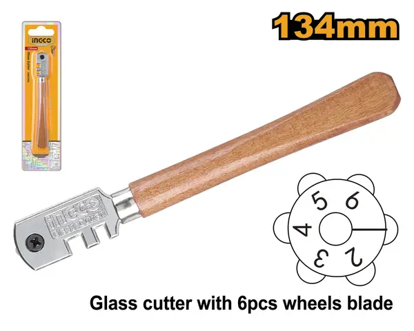 Diamant Sticla cu Maner Lemn INGCO HGCT02