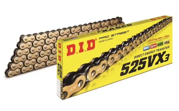 DID - Lant 525VX3 cu 114 zale - [Gold] X-Ring