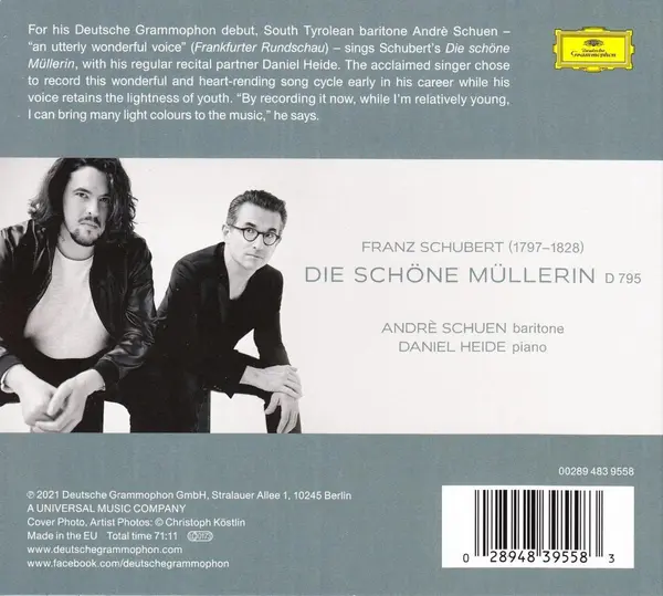 Die schone Mullerin | Franz Schubert, Daniel Heide, Andre Schuen