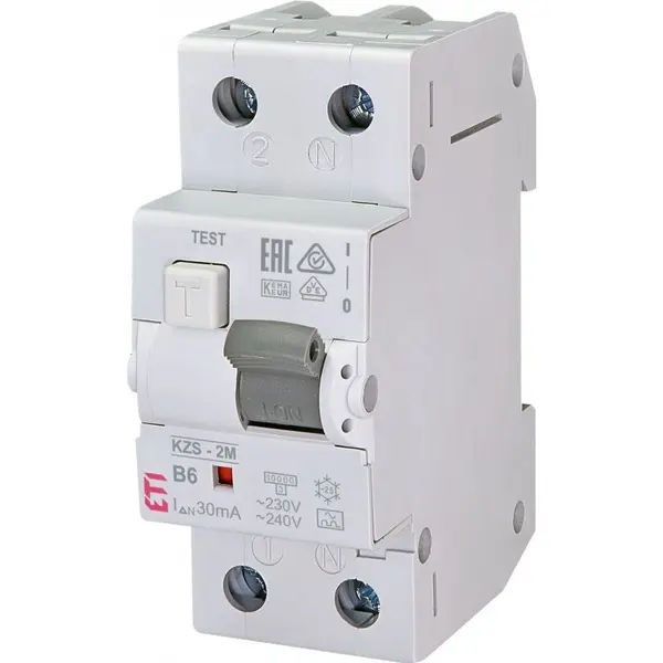 Diferential RCBO, ETI 002173201, KZS-2M A B6/0.03